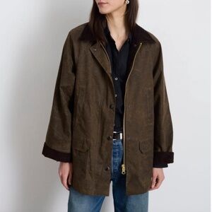 Alex Mill Chiltern Street Jacket in Waxed Cotton – Brown – Size M
